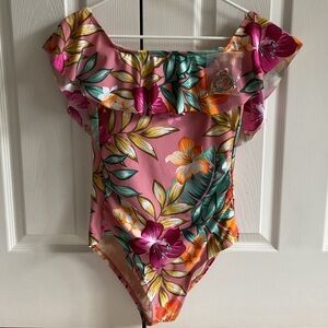 Kona Sol Tropical Floral Swimsuit